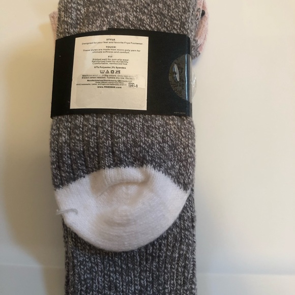 Frye Boot Socks Pkg of 2 pair... Rare Pink color - Picture 4 of 4